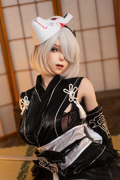 Gカップセックスドール、171CMフルシリコン等身大セックスドール、Game LadyNO.24_1、Cosplay漫画キツネマスクセックスドール