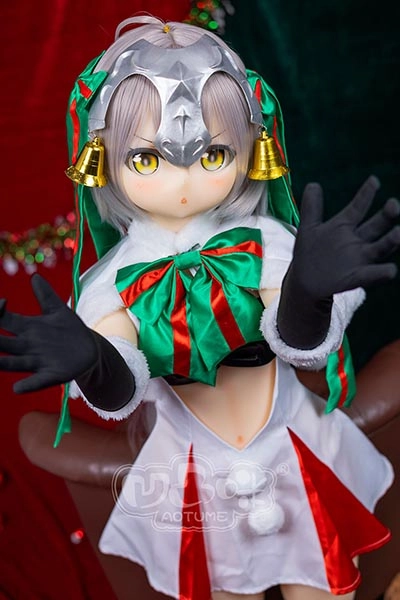 二次元情趣ラブドール セックス人形 贞德 全シリコン製ドール アニメ風2Dフェイス Aotumedoll 123号 135cm 贫乳ロリ系 コスプレ美少女 等身大 